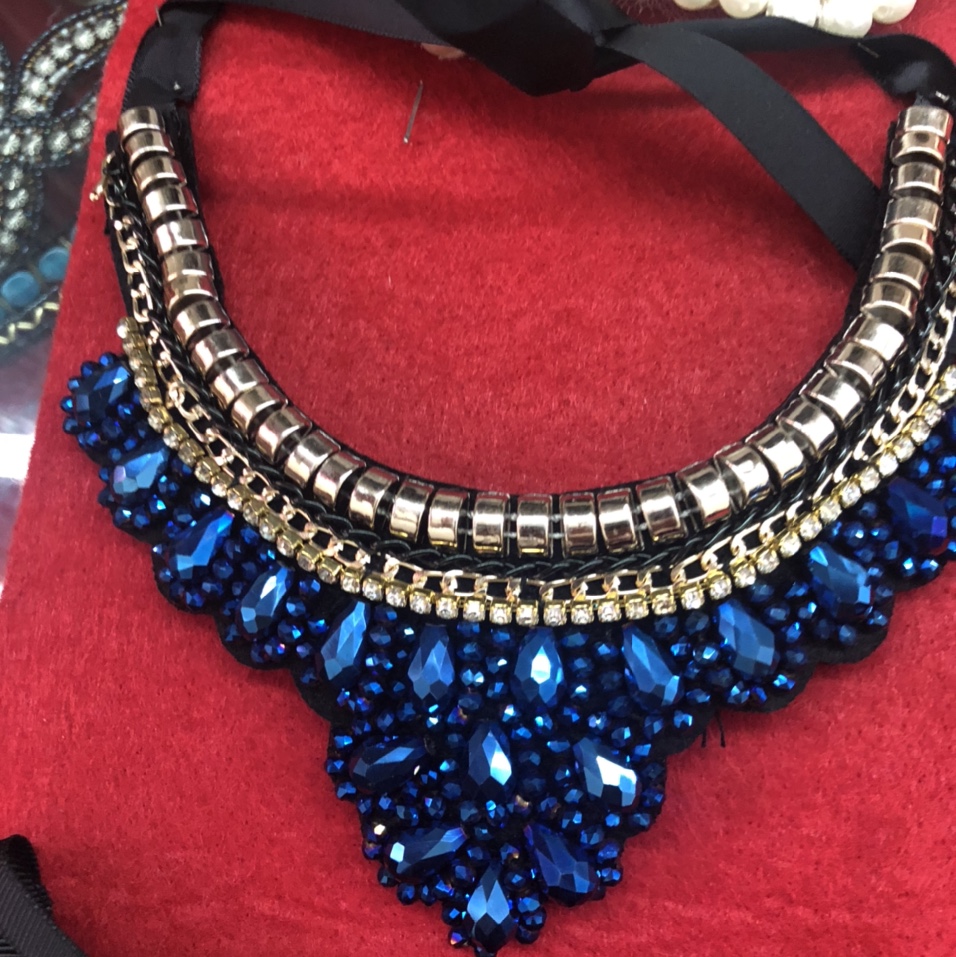Hot selling decorative single false collar children's spring and winter crystal rhinestone chain collar accessories collar collar collar collar collar collar collar collar all Korea