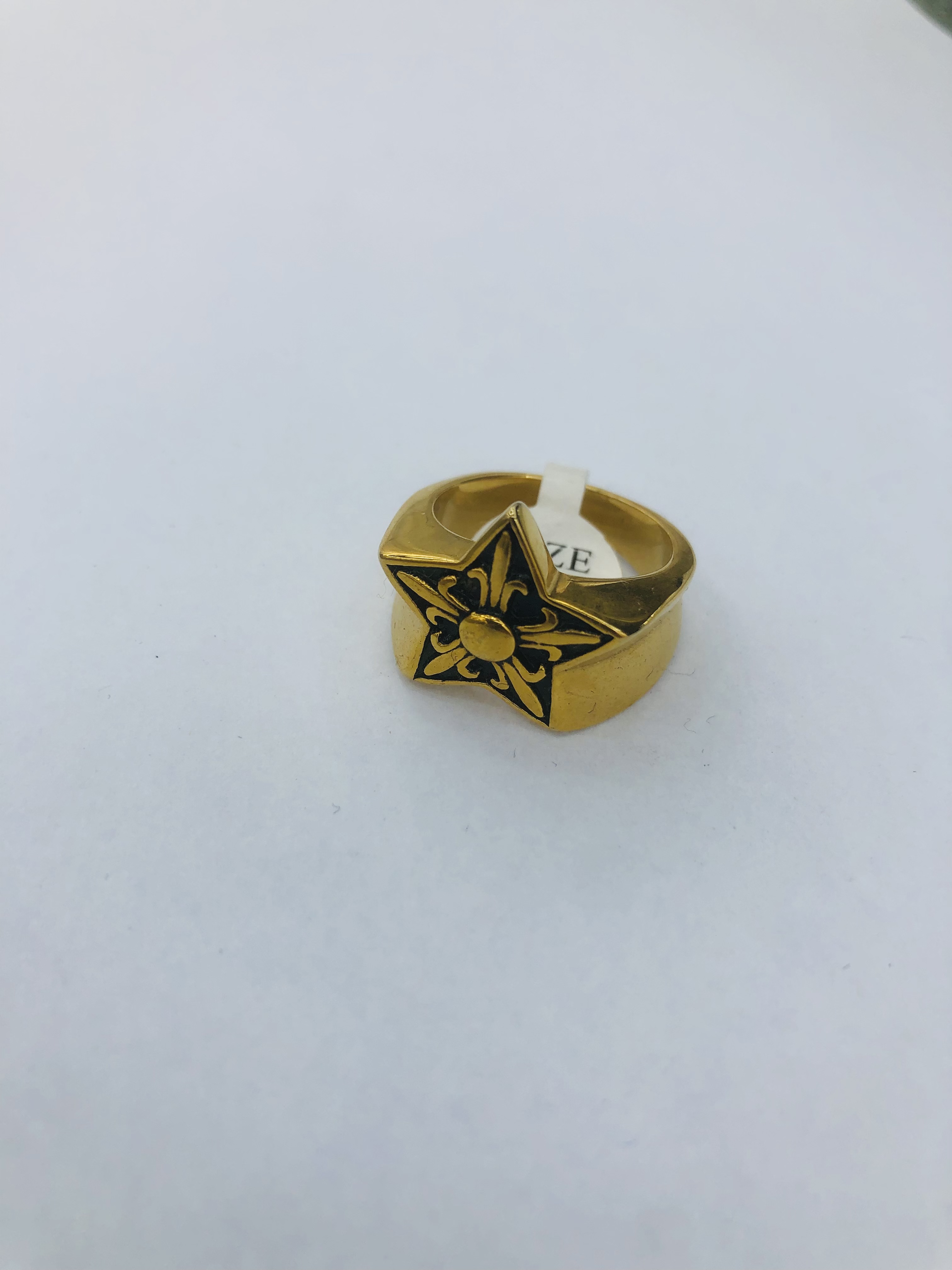 European and American trend exaggerated stainless steel men's ring 22 Specification image