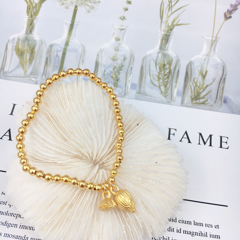 网红时尚潮流金珠两世欢配饰吊坠手链