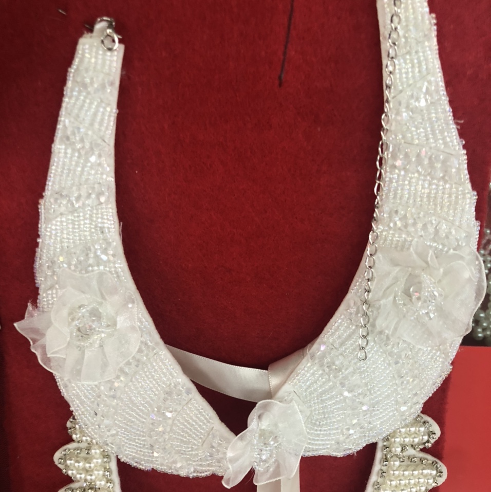 Hot selling decorative single false collar children's spring and winter rhinestone crystal lace collar accessories collar collar collar collar collar collar collar collar collar in Korea