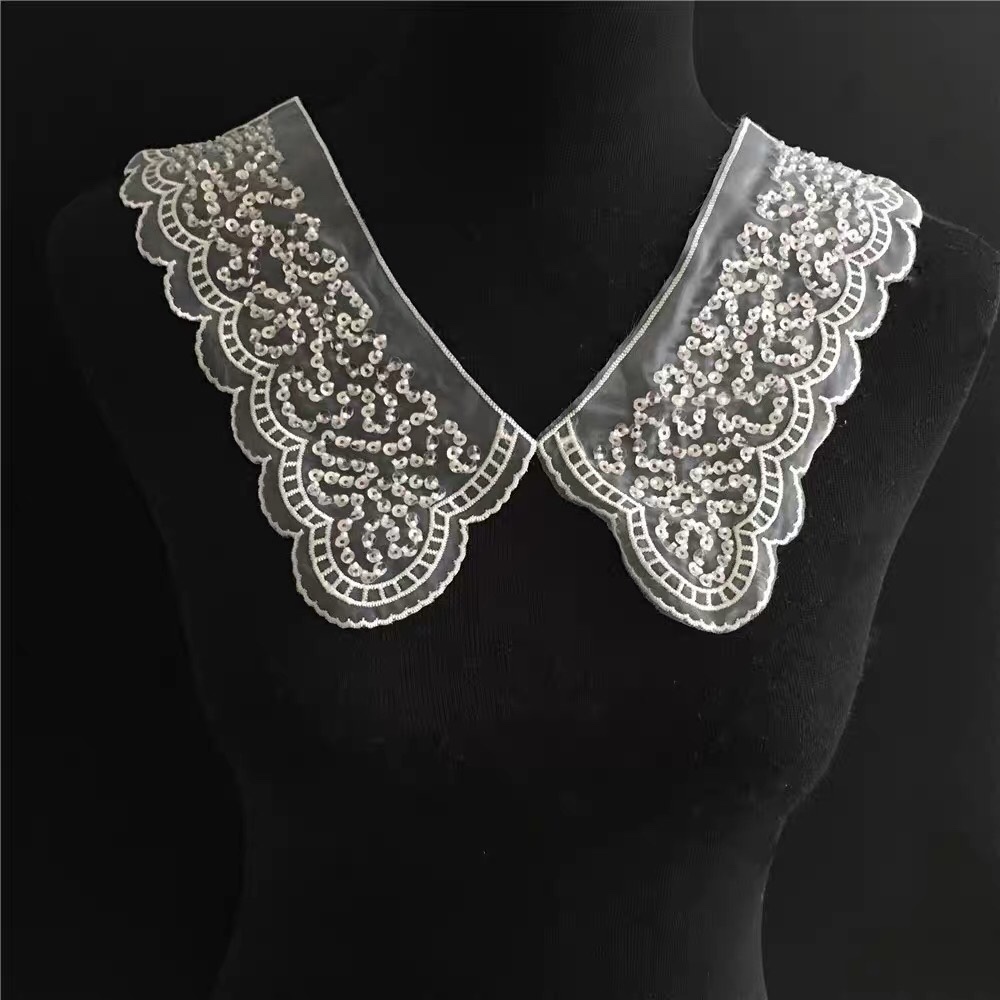 Fashion everything embroidered handmade DIY garment accessories clothes fake collar pearl lace embellished lady collar