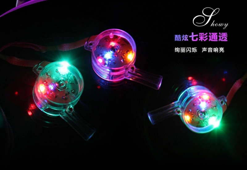 Colorful luminous whistles, emergency whistles, luminous OK whistles, competition whistles, special luminous flashing whistles, bar, KTV, concert event props, luminous children's whistles, party events, led New Year detail image 5