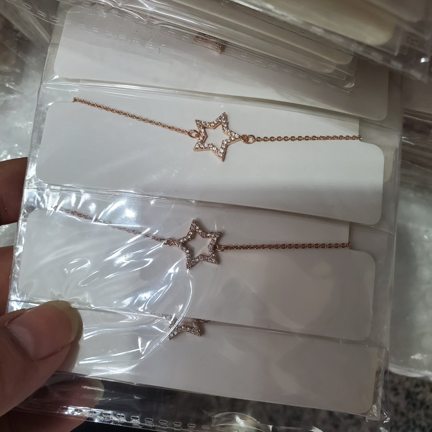 Vintage classic environmental protection collarbone chain necklace copper micro-inlaid rose gold white gold ,,,,