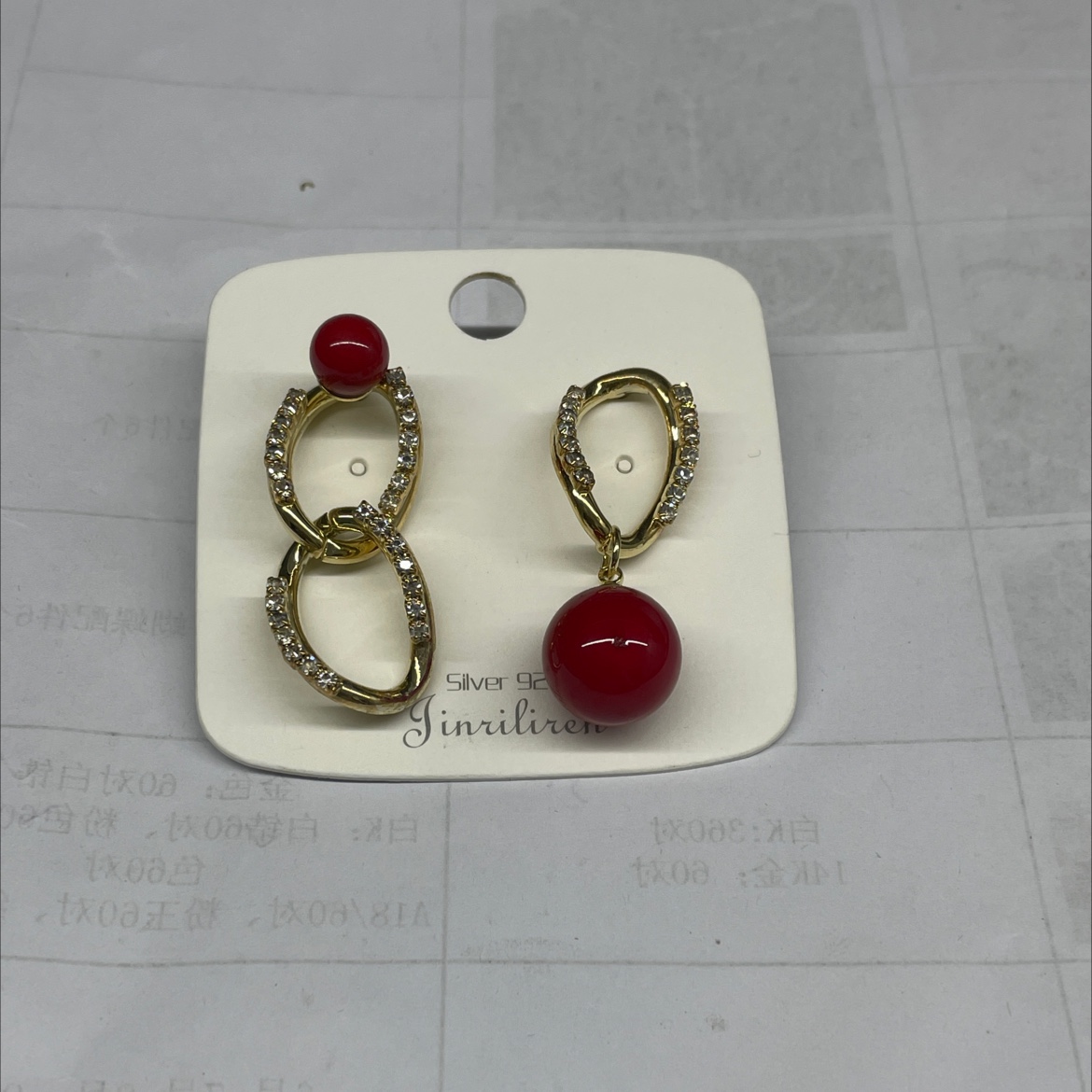 Today beauty around asymmetrical design style earrings