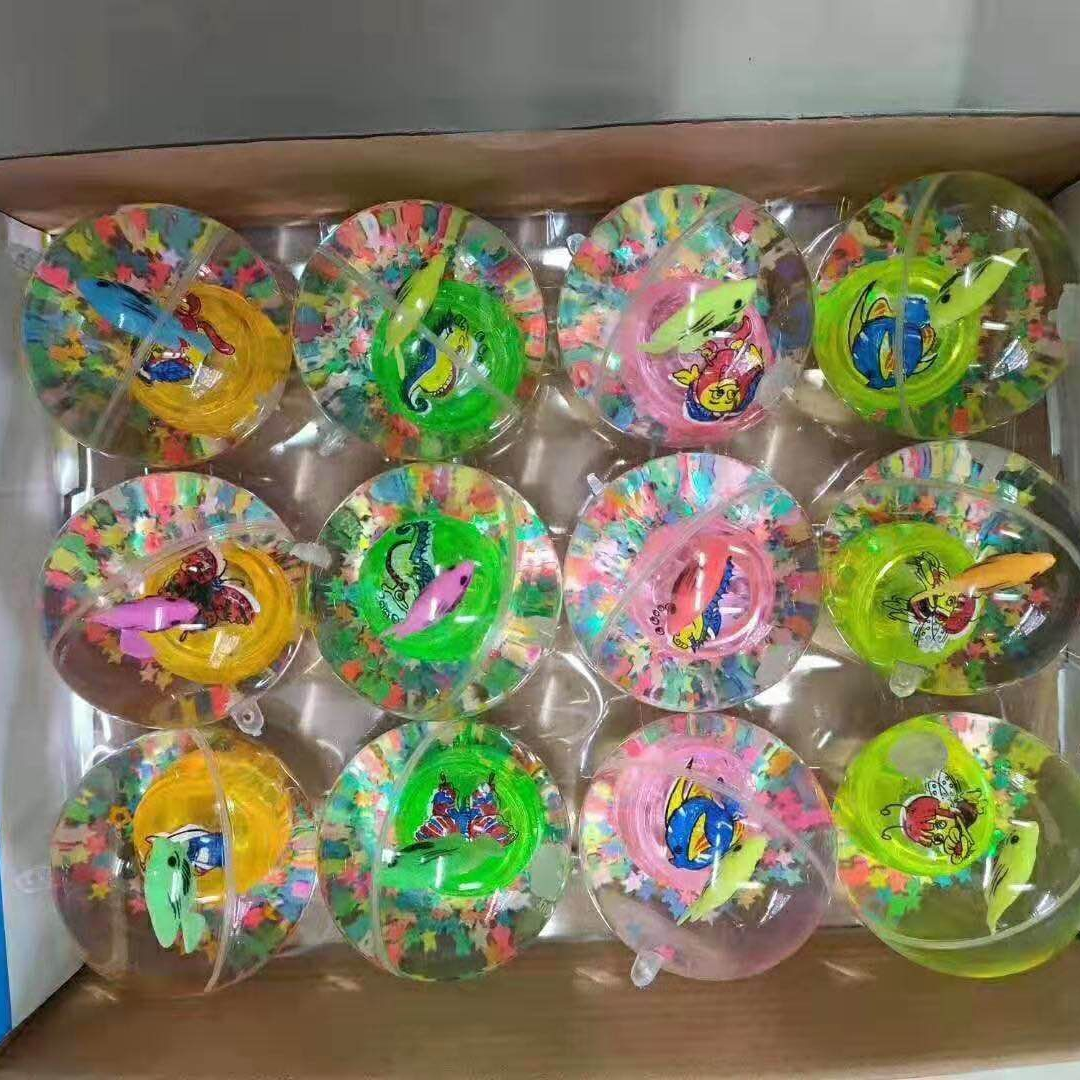 12入6.5cm带绳弹力球，小鱼