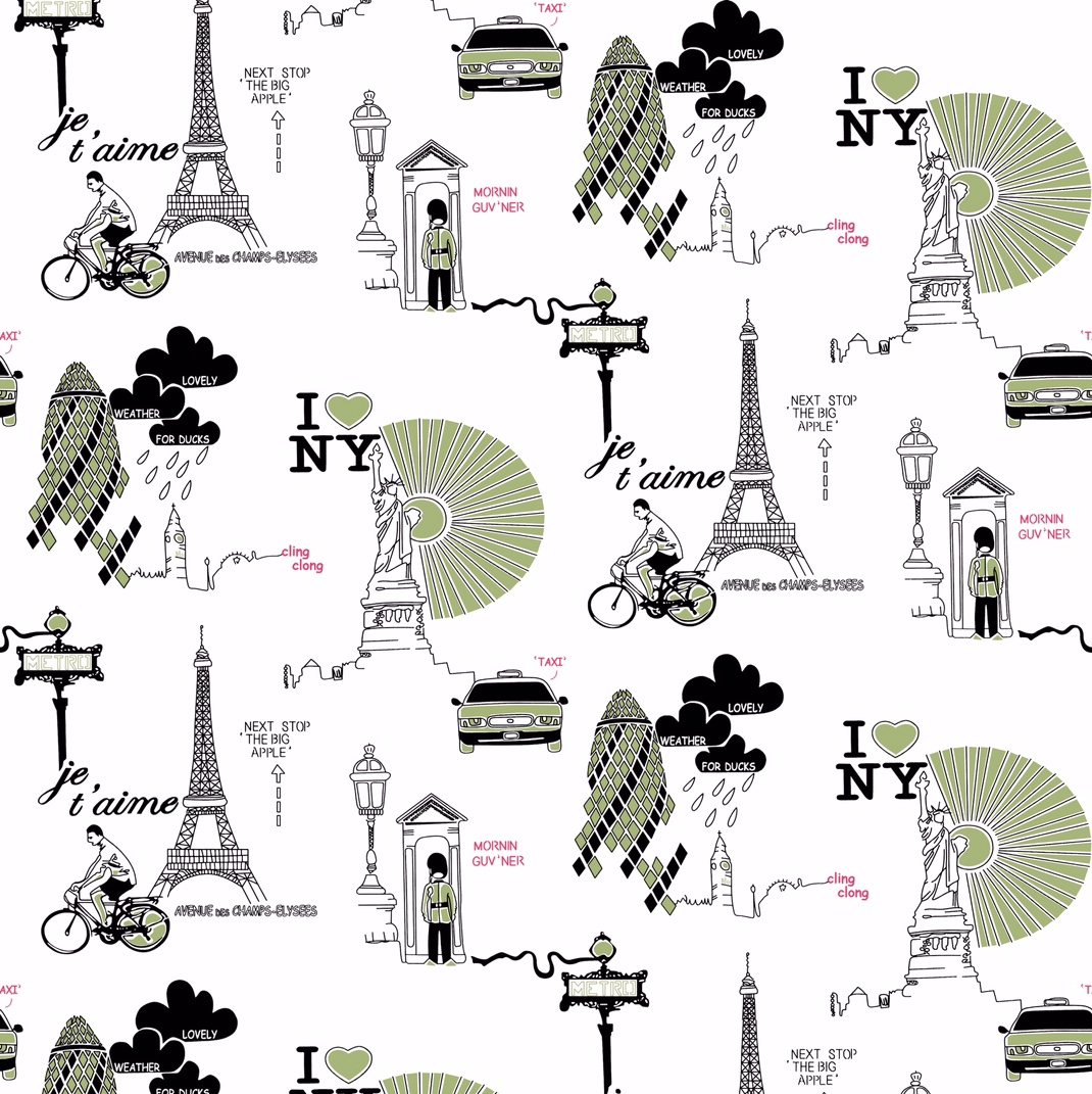 PVC printed cartoon wallpaper thumbnail