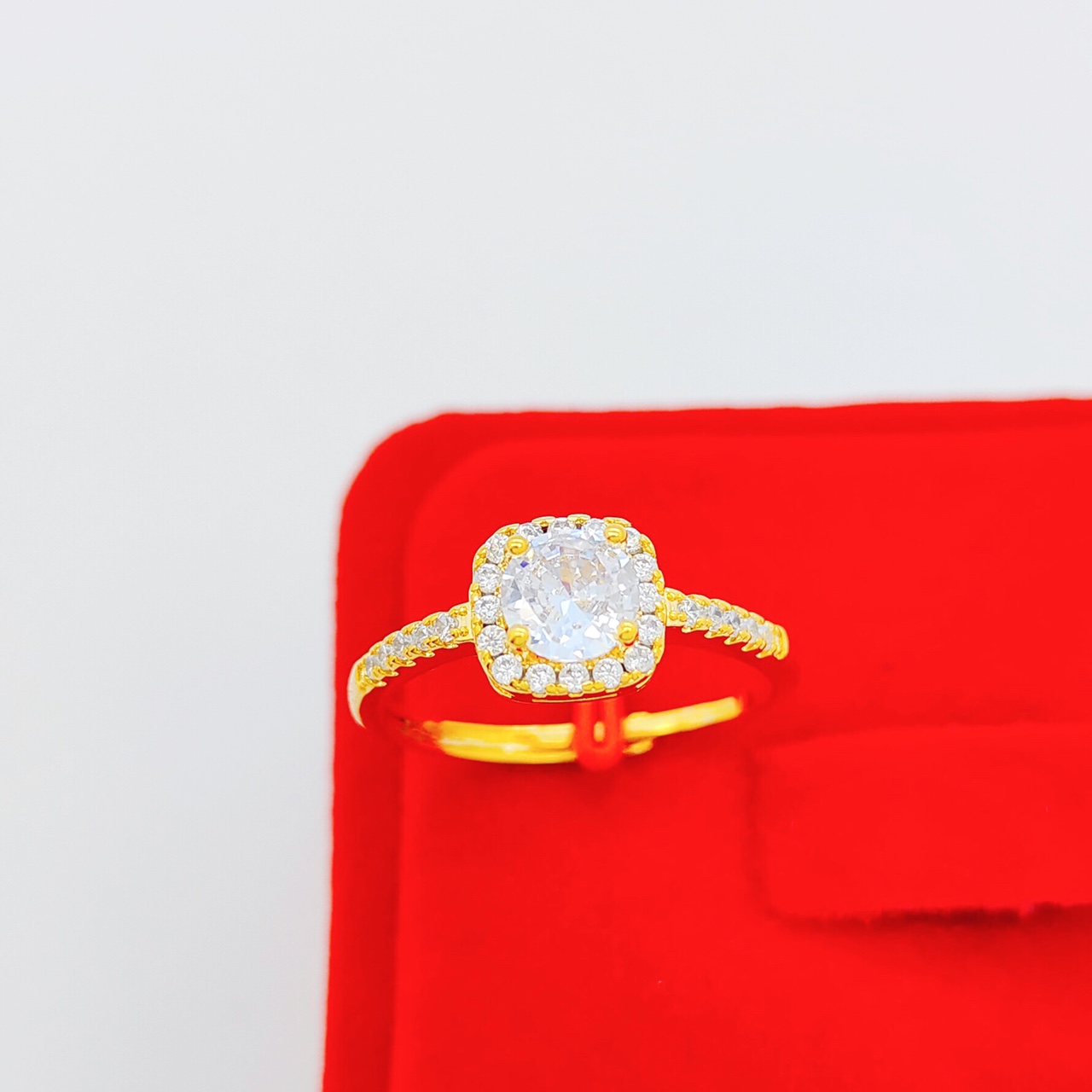 Moissanite series, square zircon micro-inset ring, welcome new and old customers to buy