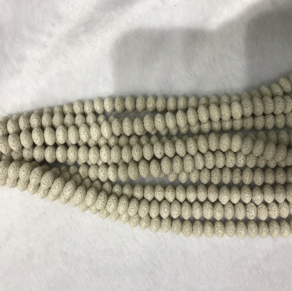 火山岩8*5mm车轮米色