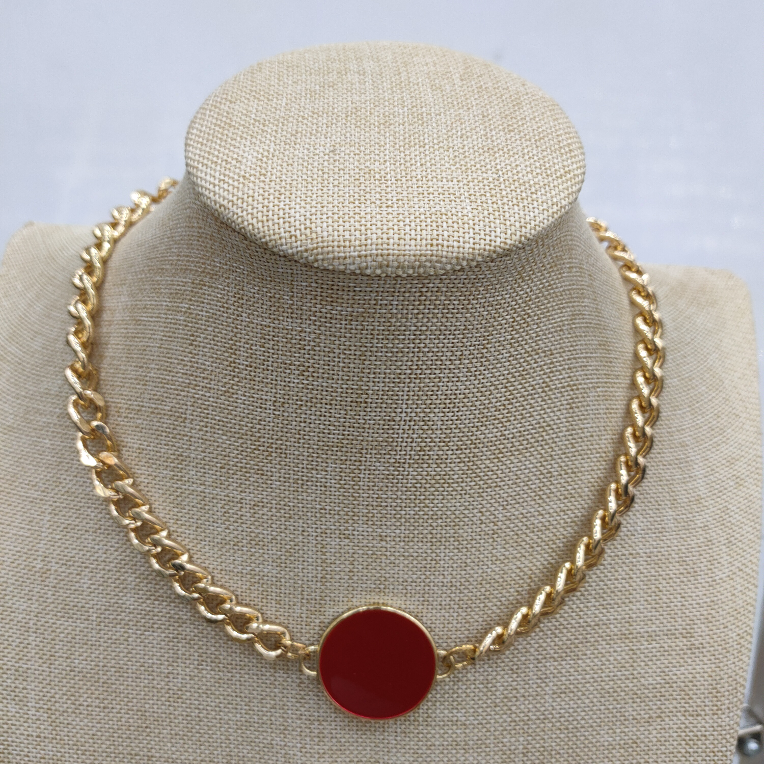 European and American metal thick chain necklace women's new fashion light luxury small gold decorative chain collarbone drop oil sweater chain accessories thumbnail