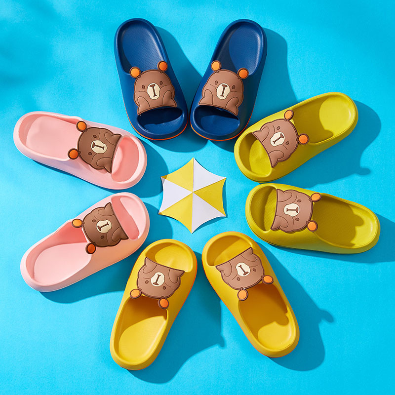 EVA Rubber lightweight men's and women's slippers for children Indoor bathroom bath home Boy cute girl baby family slippers men's and women's slippers