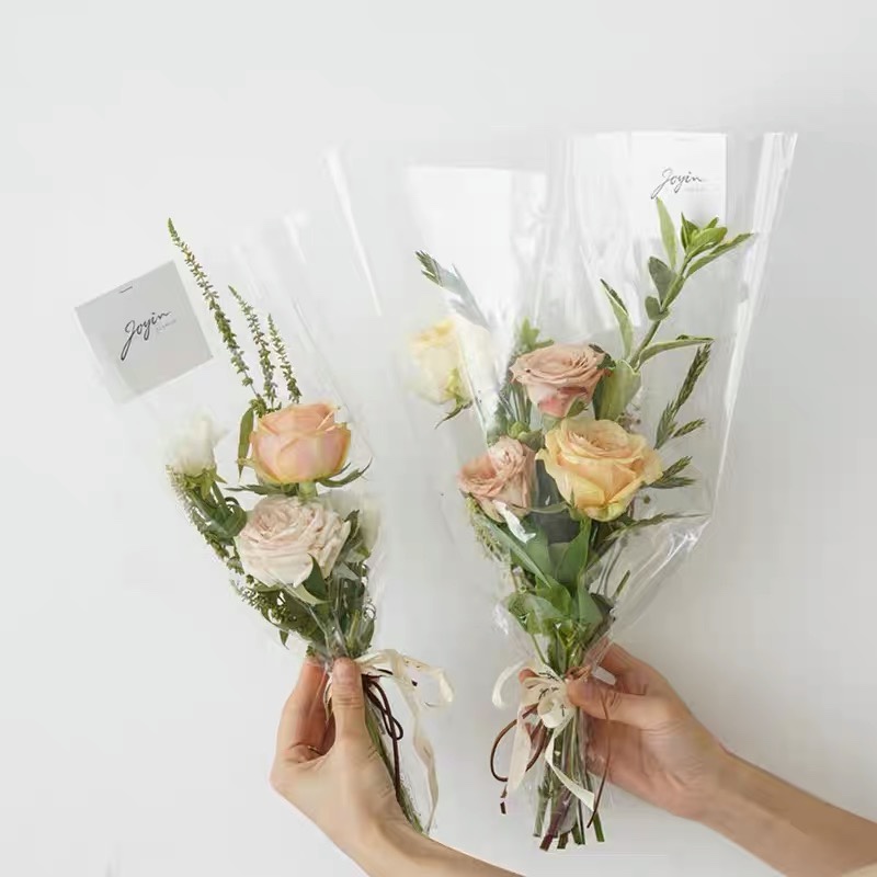 6. Fully transparent English multi-piece bag, single-piece bag, rose bag, simple and elegant, factory direct sales, customized according to samples. 8
