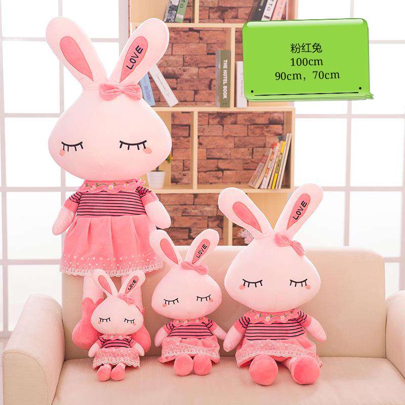 Couple rabbit plush toys, dressing up rabbit boys and girls style plush dolls detail image 1