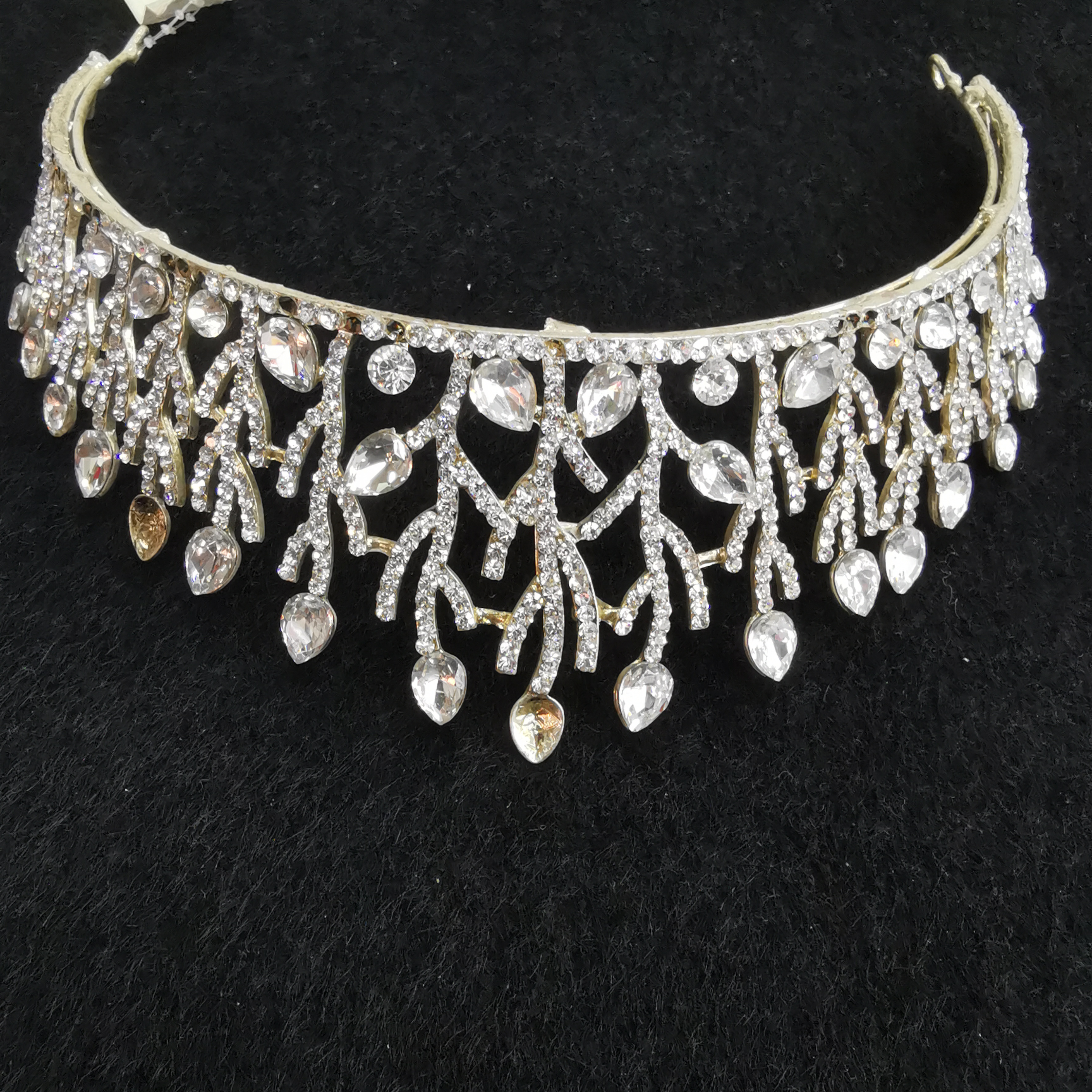 Bridal tiara Wedding tiara Pearl tiara Hair accessories atmospheric adult alloy wedding dress matching