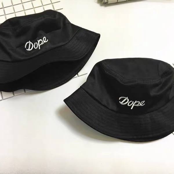 Japanese Version Foldable Embroidery Evening Chicken Fisherman Basin Hat Men And Women Korean Version Of The Tide Travel Sun Protection Warm Hat Item Picture