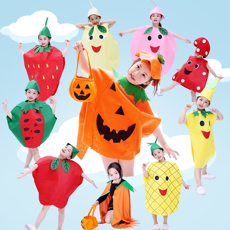 节派万圣节表演服童表演服水果服表演服装水果服表演服装01图