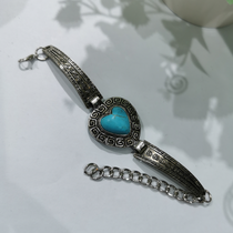 Natural turquoise love bracelet