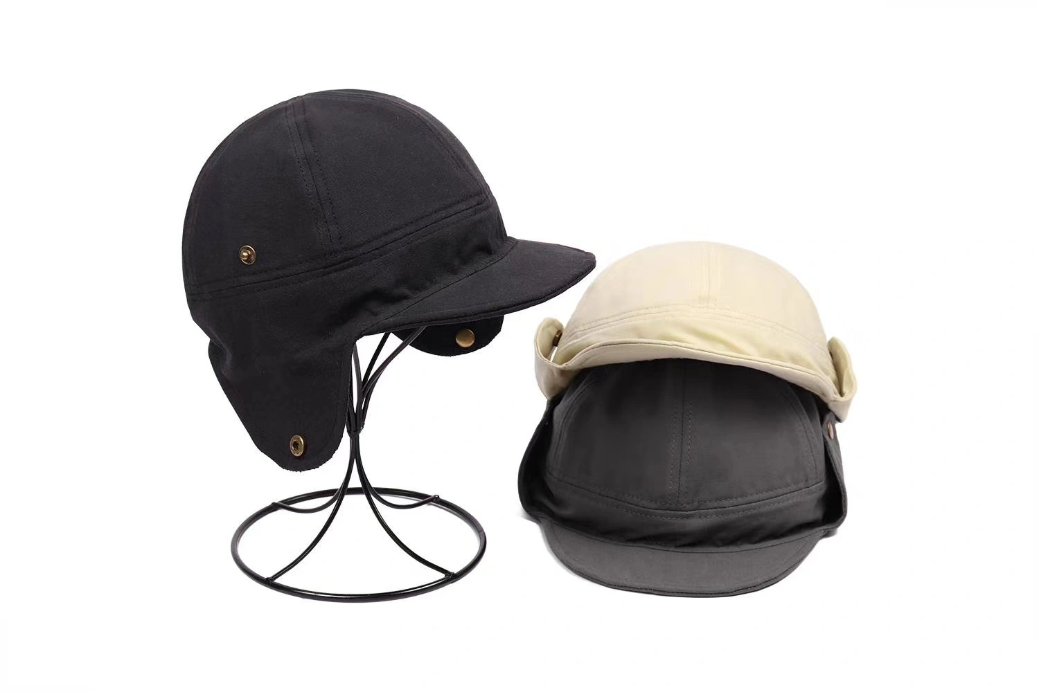 Japanese-style ear-protecting hats are casual detail image 1