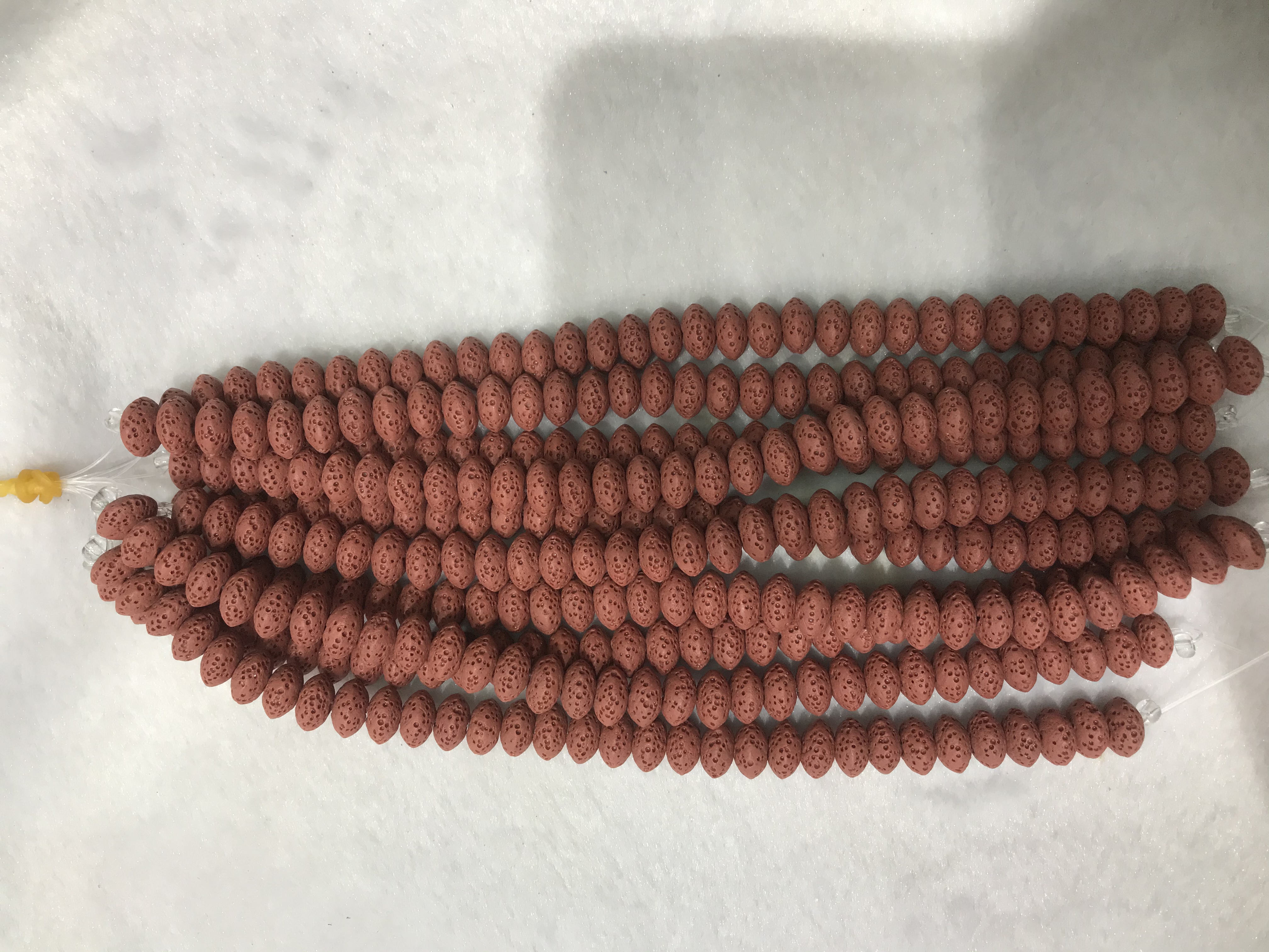 火山岩8*5mm车轮粉绿产品图