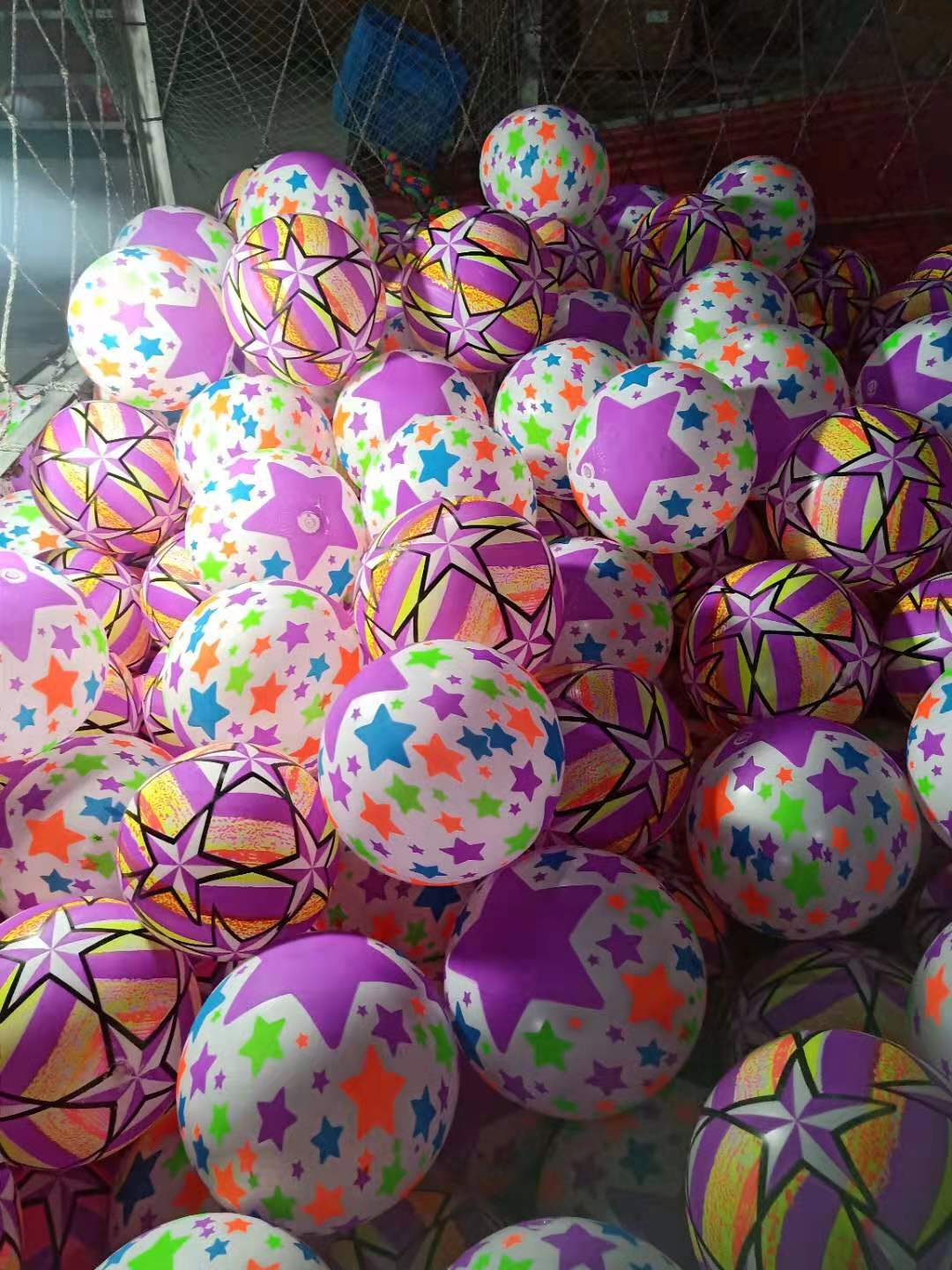 22 cm全印莹光球迷彩球排球足球细节图