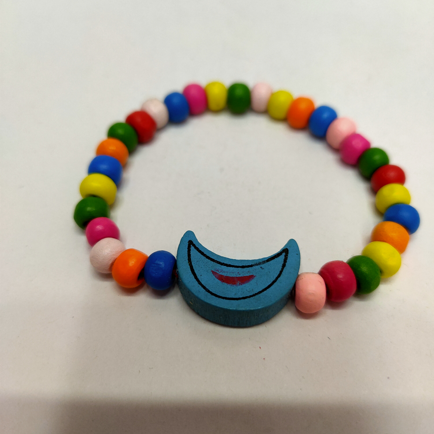 Colorful wooden children's bracelet Moon