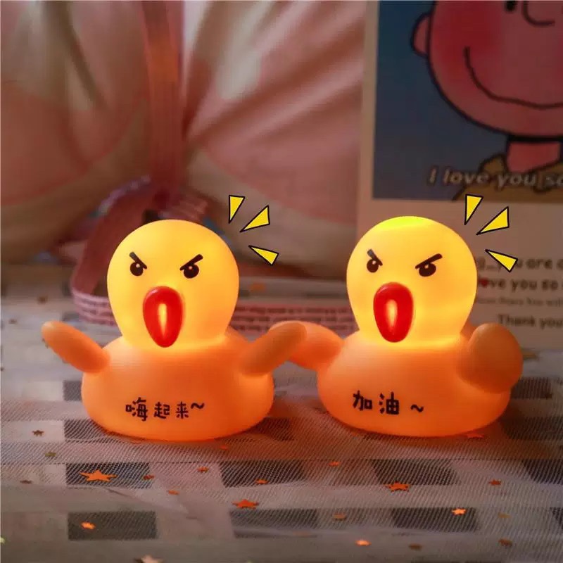 led vinyl night light duck cartoon ins creative decoration night market stall source net red light red duck net red duck