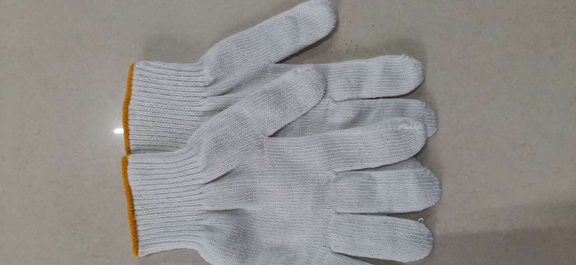 10-needle computerized cotton yarn gloves, with a full weight of 600 grams per pair, 50 grams in pairs details Picture