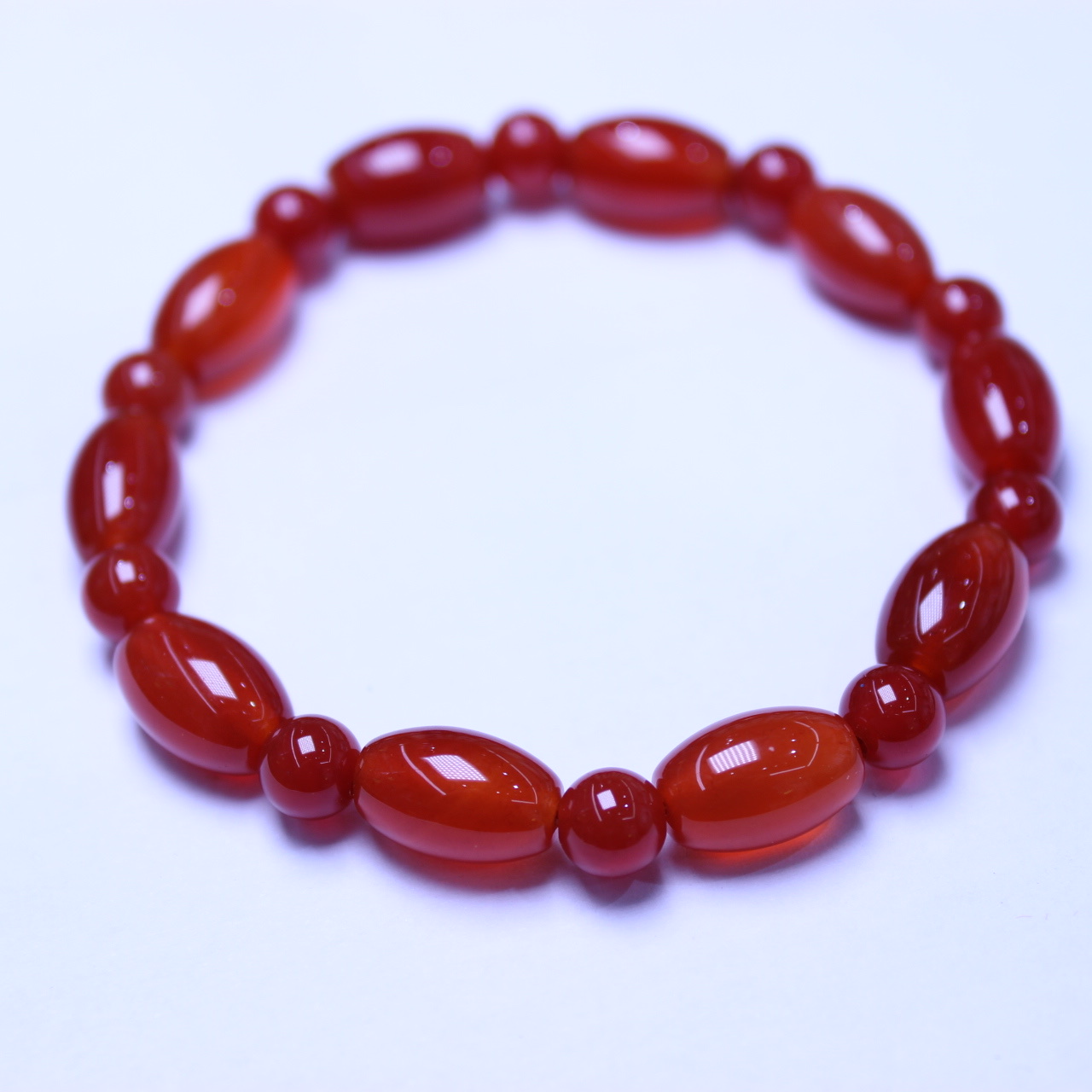 National trend series red agate rice bead bracelet Specification image