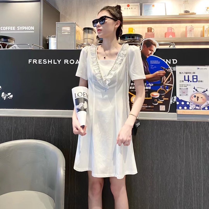 White dress with diamond