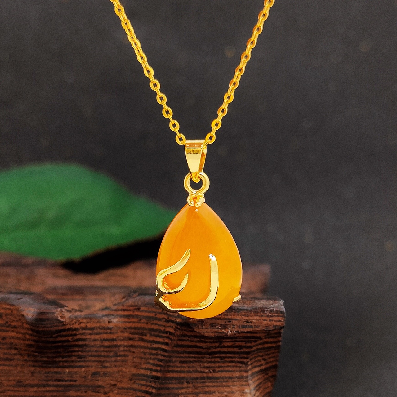 Water drop beeswax pendant
