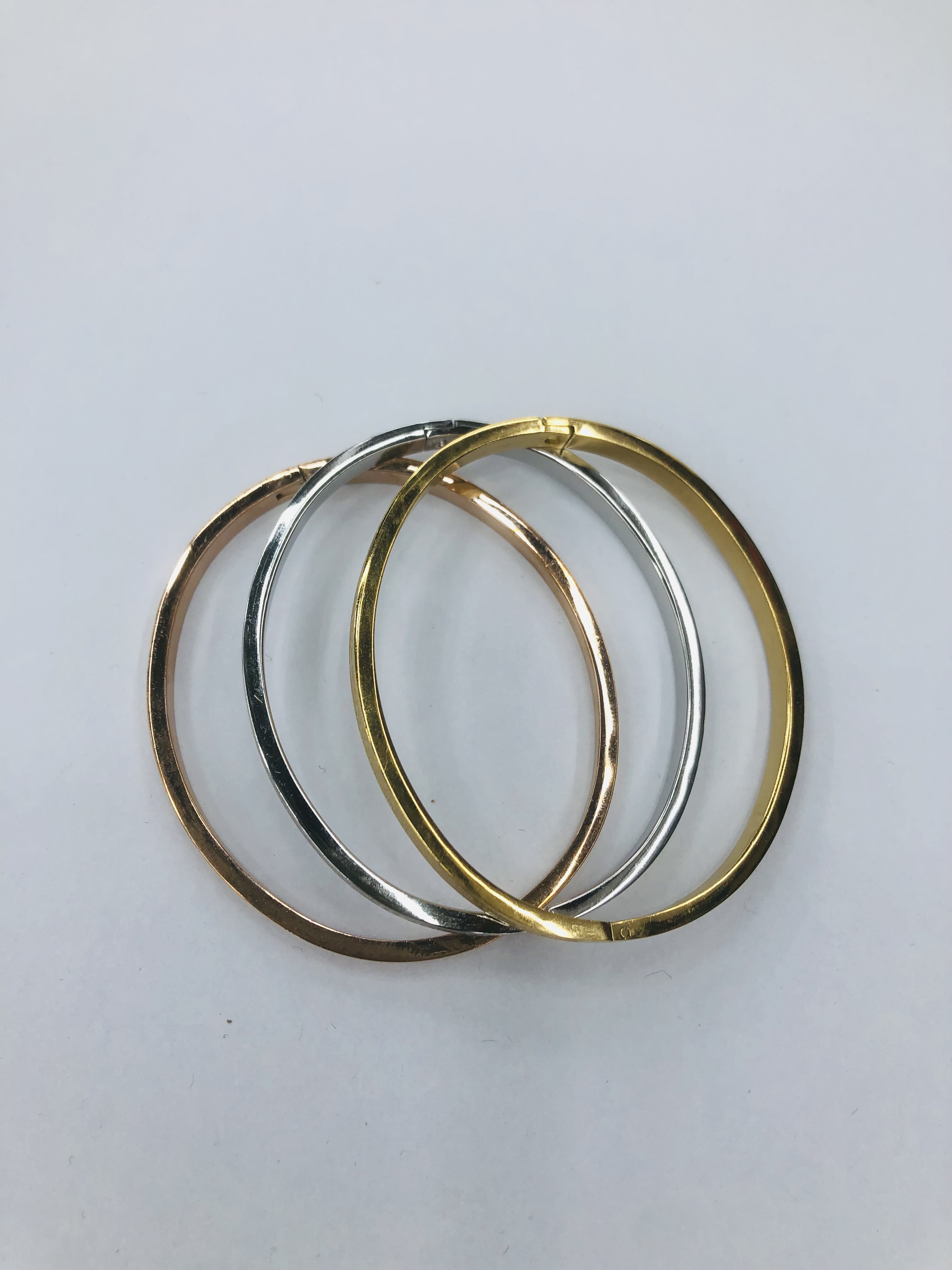 4mm three-color stainless steel girls' bracelet 12 detail image 2
