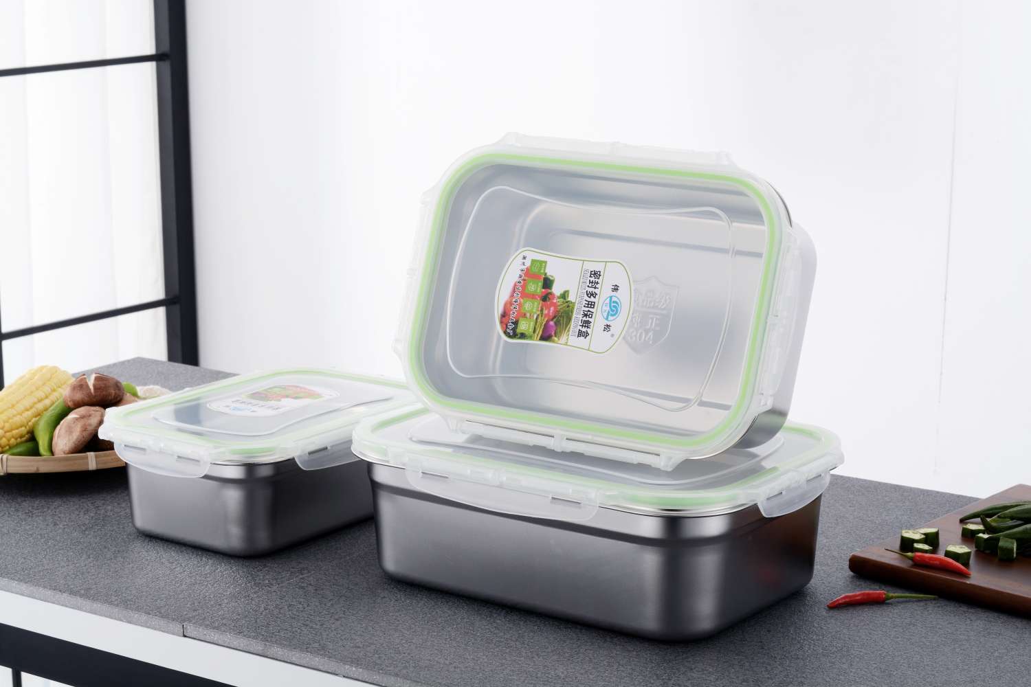 不锈钢保鲜盒 方形保鲜盒产品图