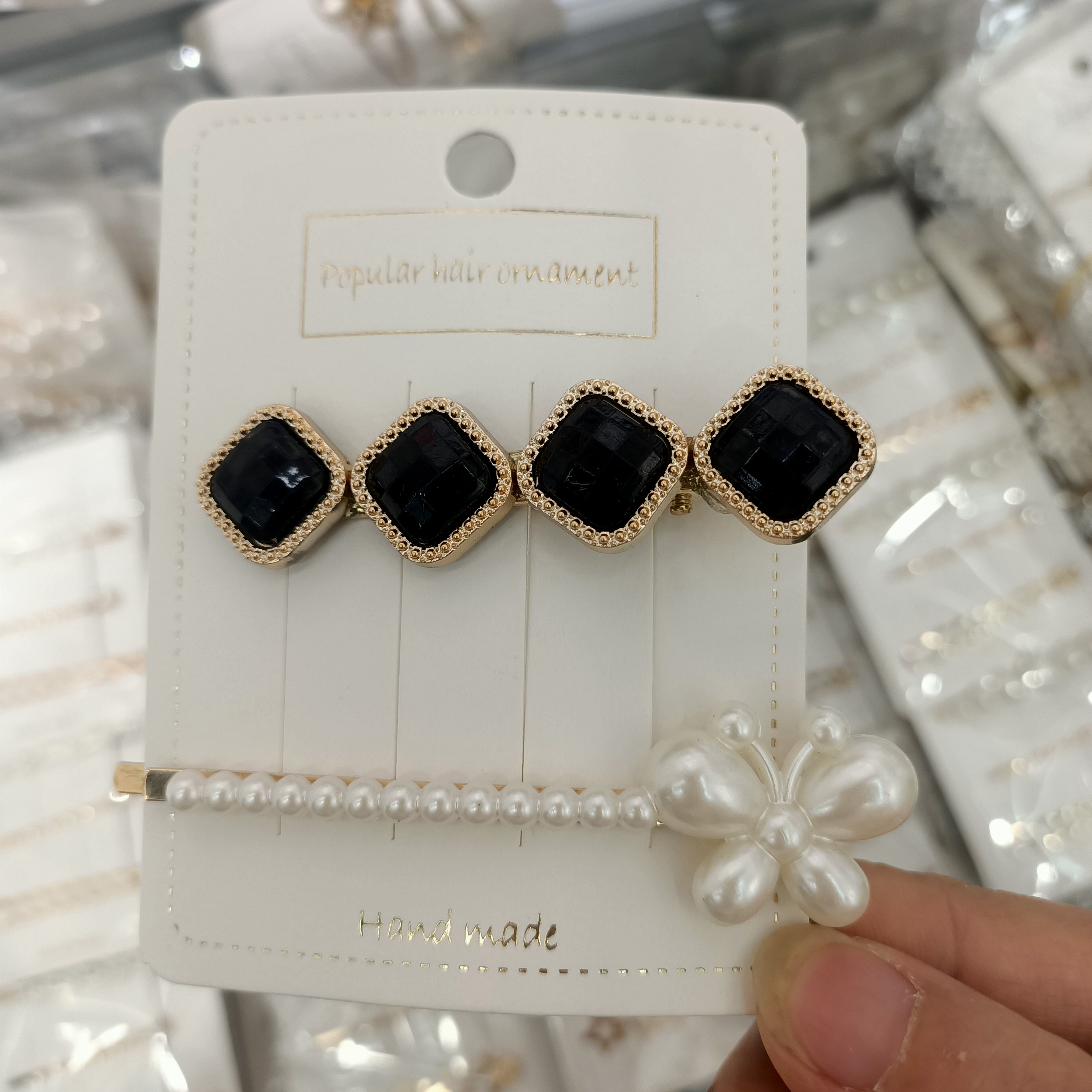 4 Diamond black 2-piece set