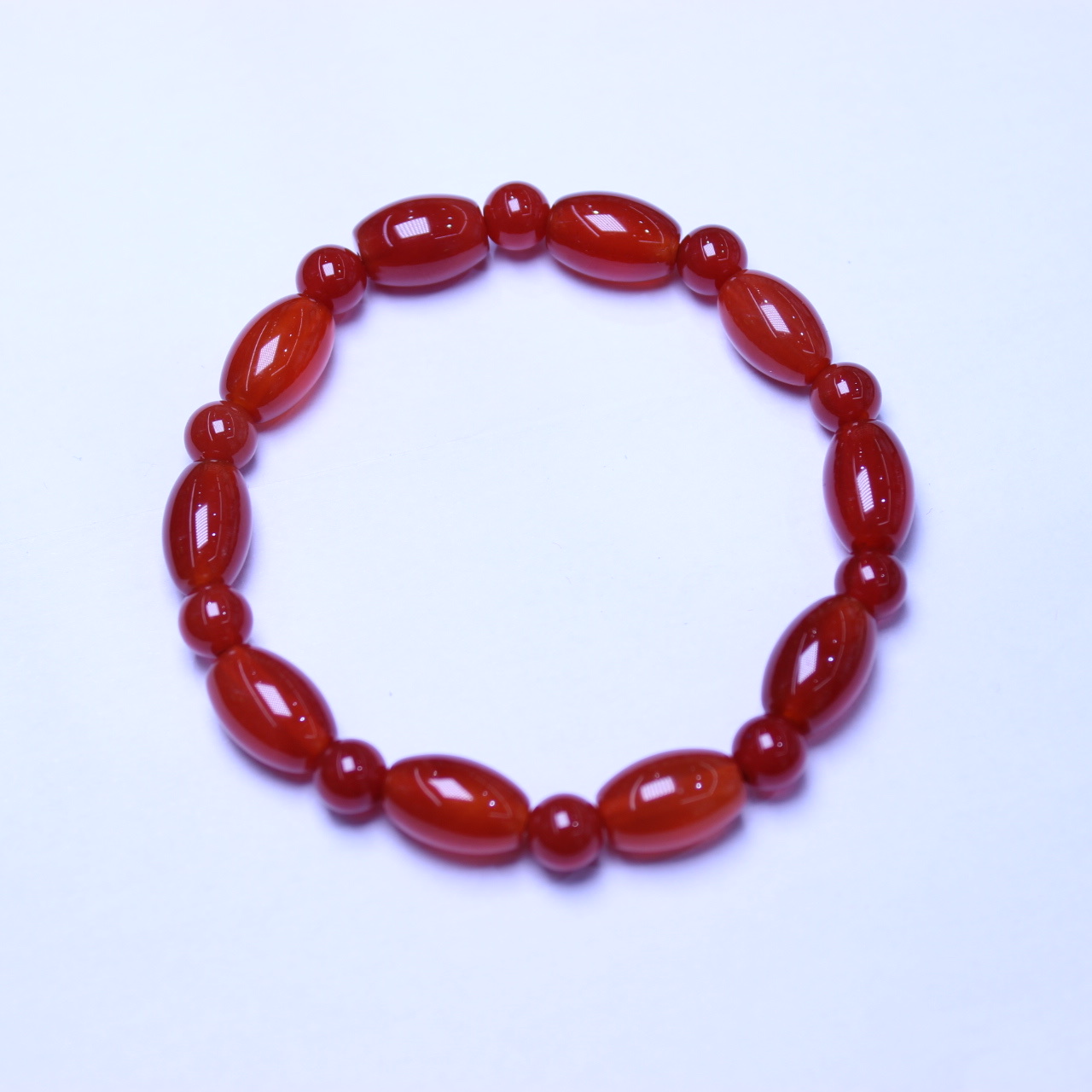 National trend series red agate rice bead bracelet details Picture
