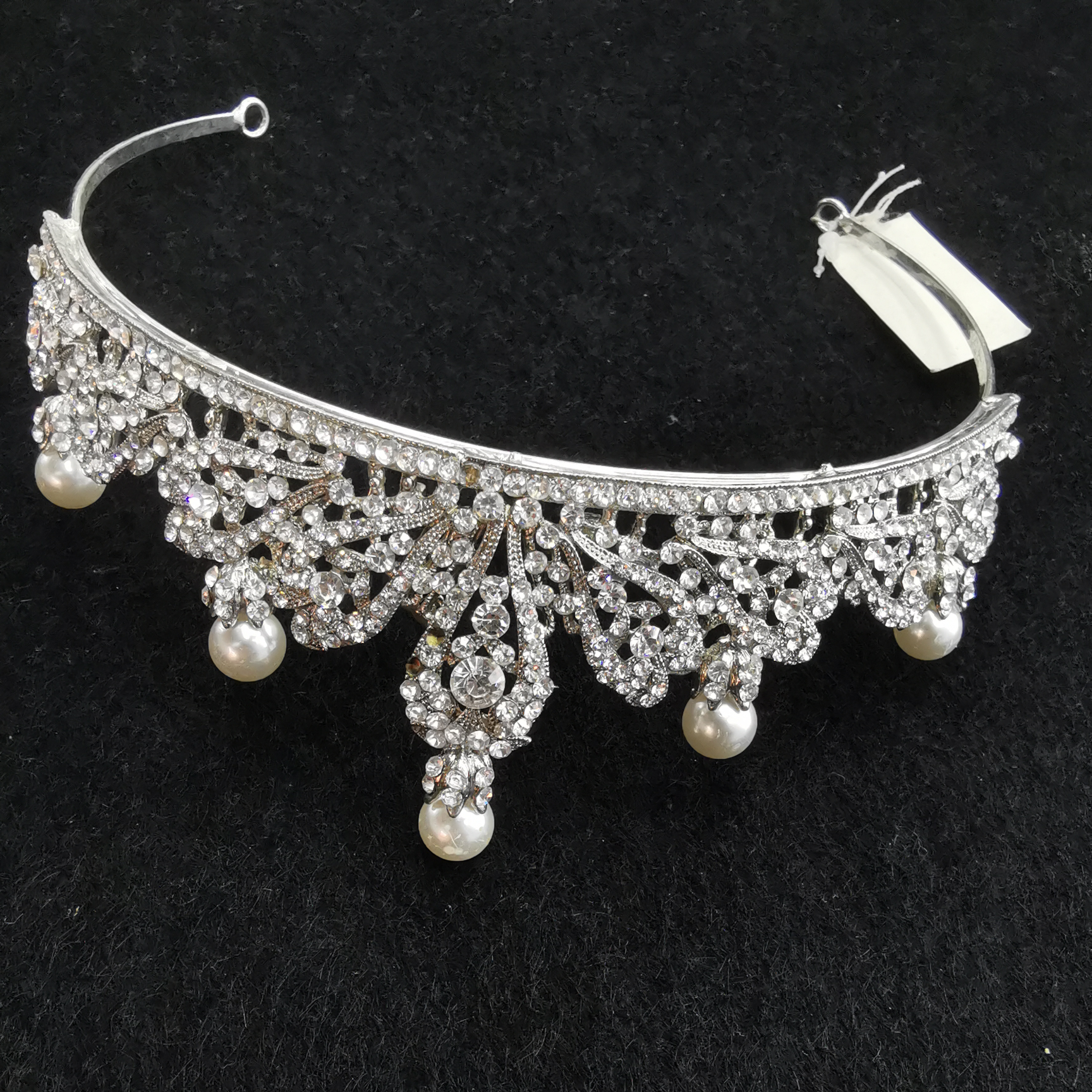 Rhinestone Silver Bridal Crown Hair Crown Hair accessories and makeup Elegant crown show