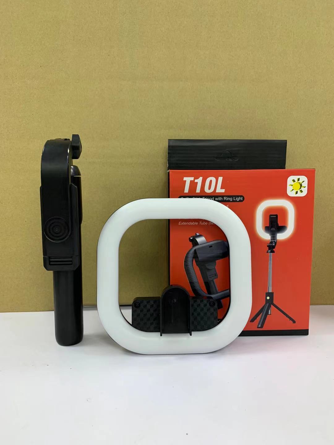 T10L Selfie stick tripod, detachable ring light, fill light, live streaming light, portable 5-inch headlight, detachable Bluetooth tripod selfie stick pic 10