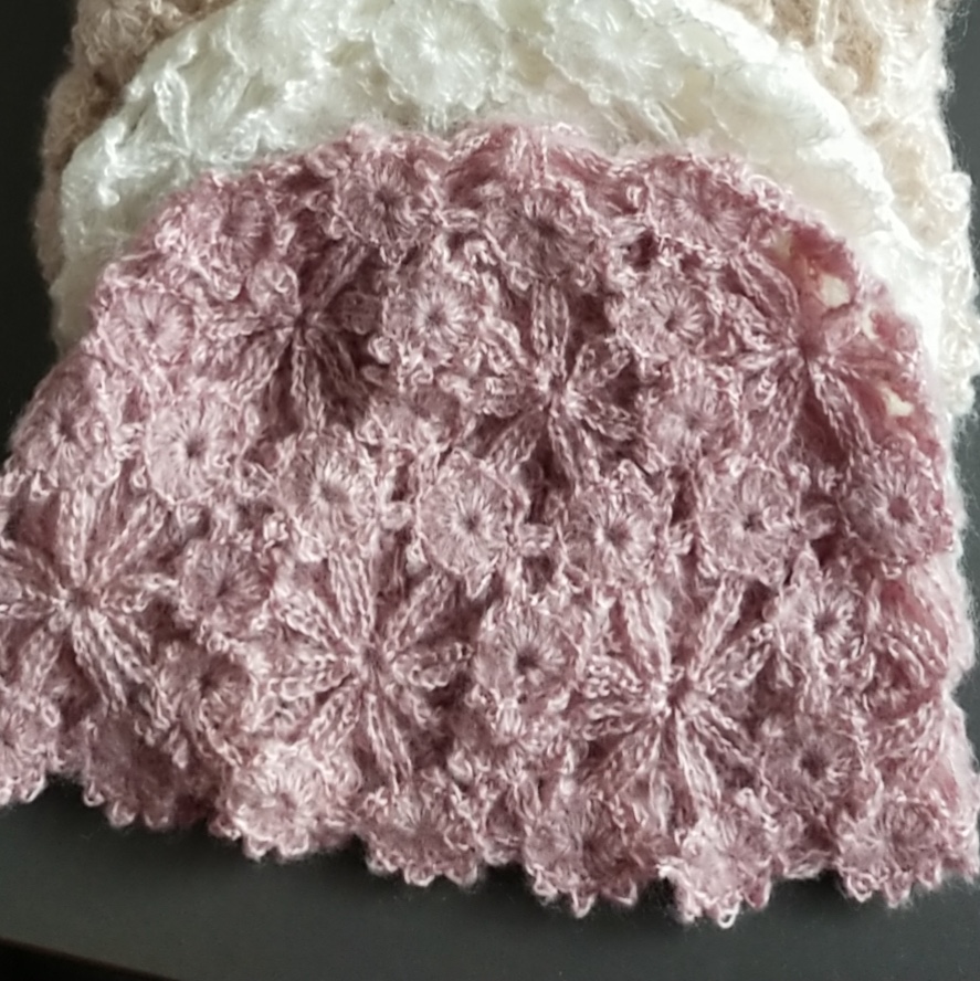 Crochet flower hat