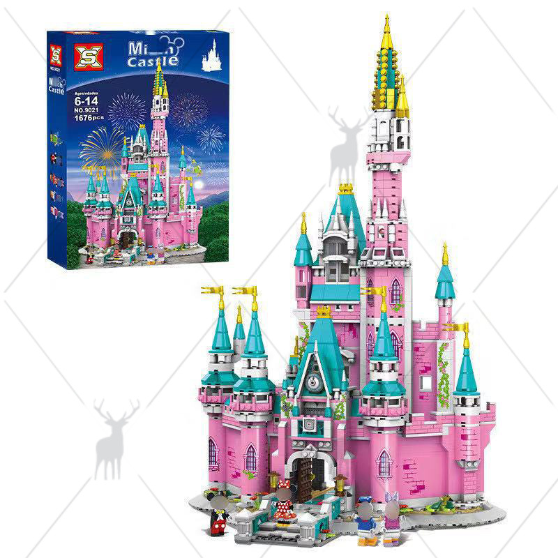双象SX9021迪S尼粉色城堡乐园兼容乐高拼搭拼装女孩积木玩具新品详情图5