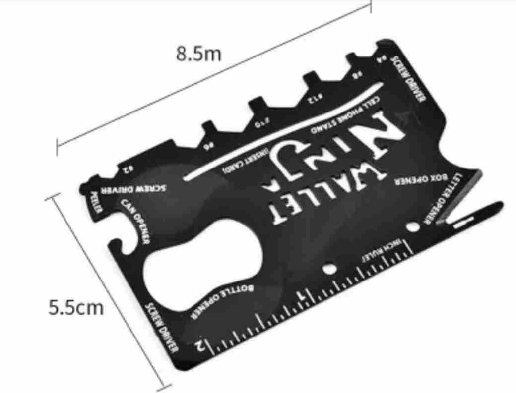 不锈钢多功能开瓶器户外野营工具卡创意军刀卡 定制万能救生卡详情图2