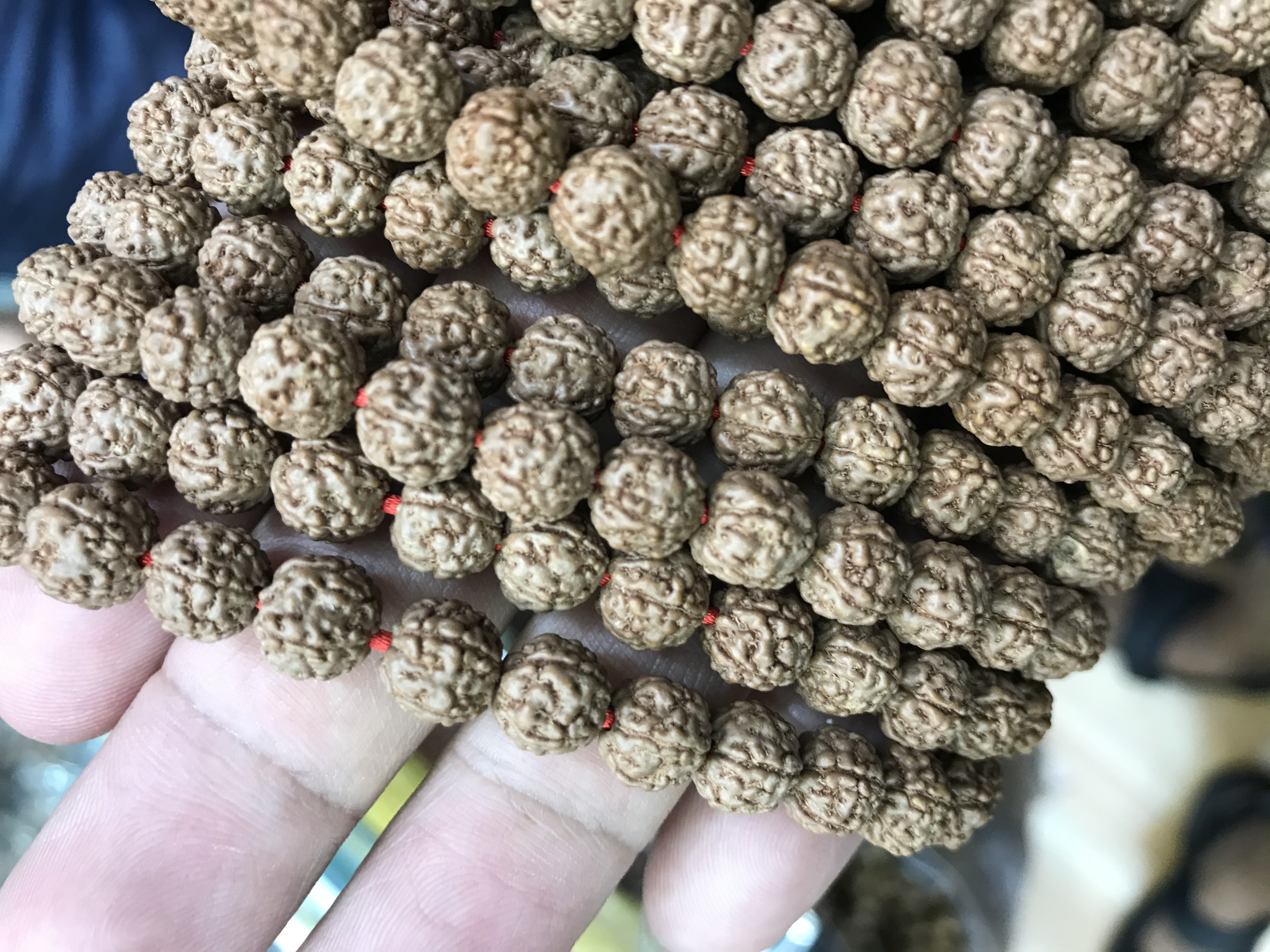 108 white jade crystal beads, precious wood beads, Vajra Bodhi prayer beads details Picture