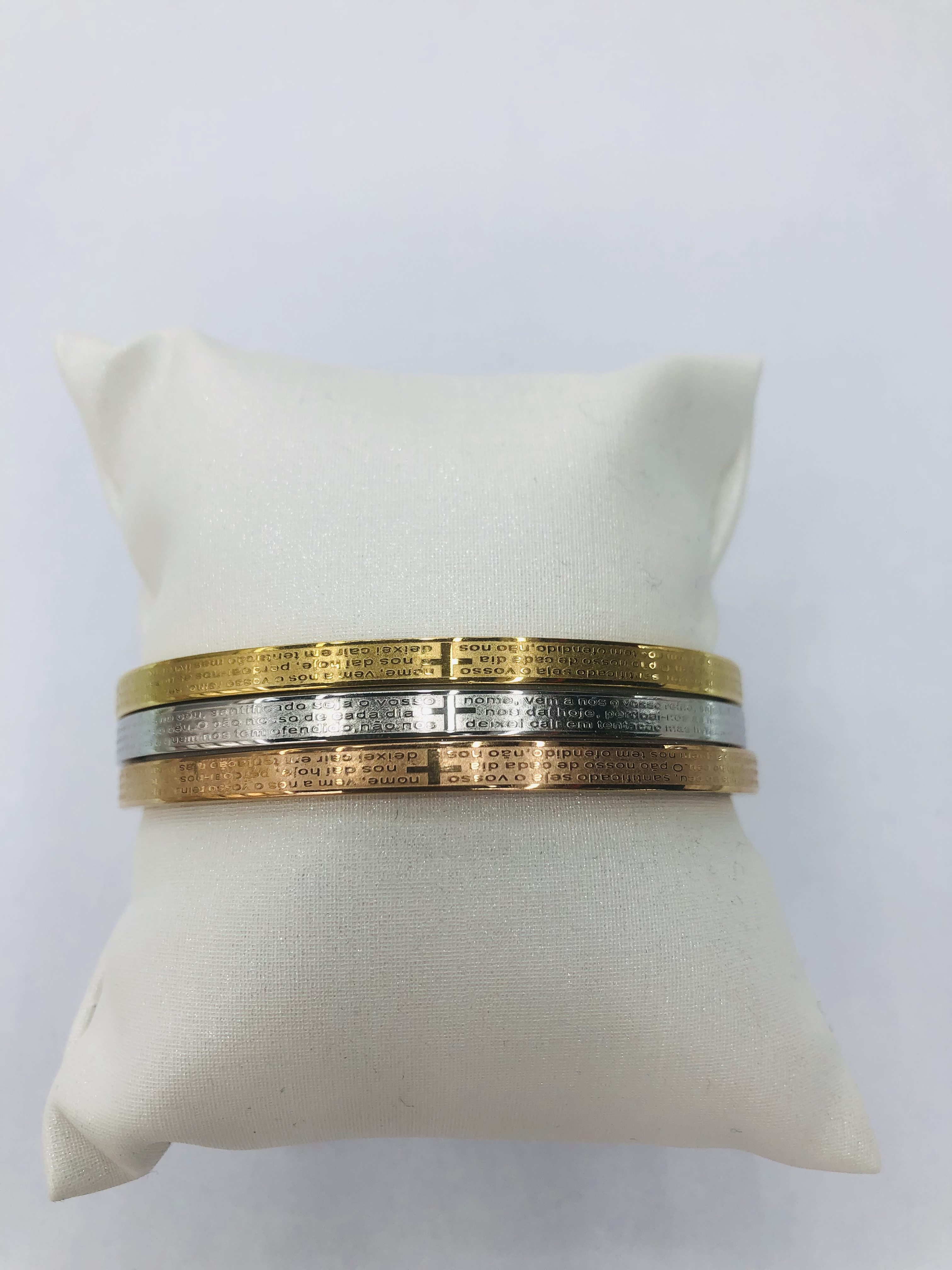 4mm three-color stainless steel girls' bracelet 12 detail image 3