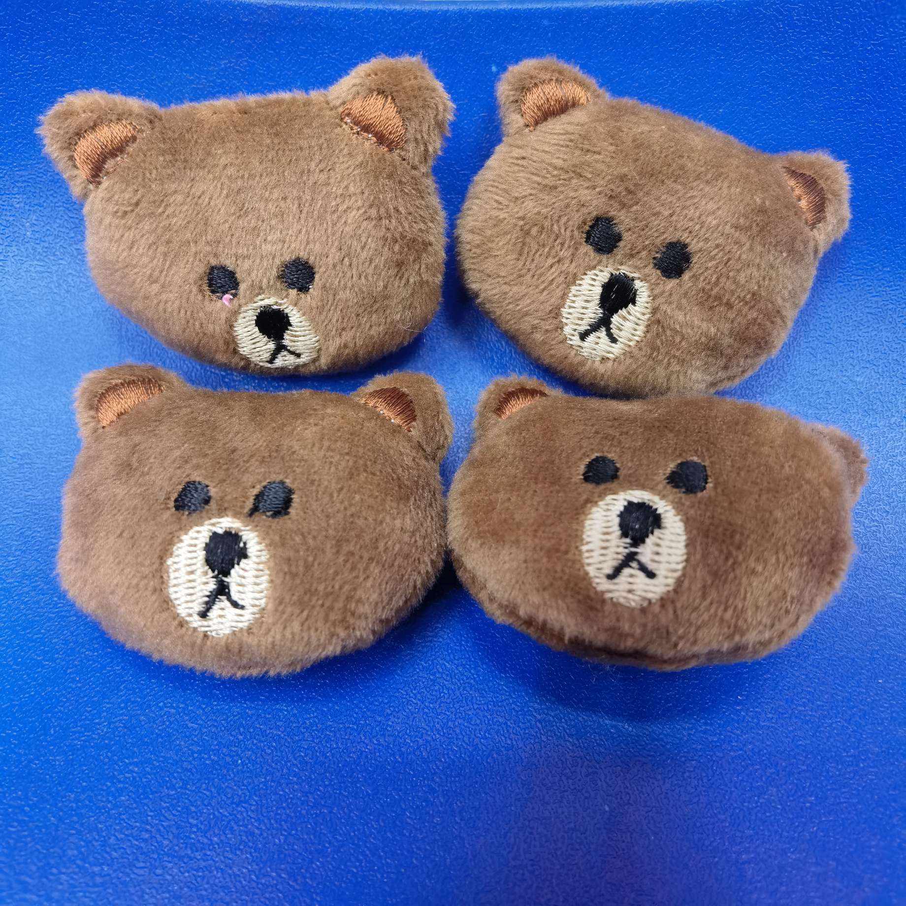 毛绒玩具配件卡通头配件毛绒挂件公仔4cm动物头白底实物图