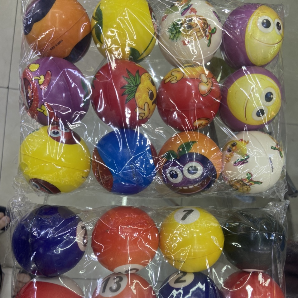 Factory direct sales 6.3 cm chaotic combination 66 girl and boy toys Sponge balls Foam balls children's toys. 12/opp...