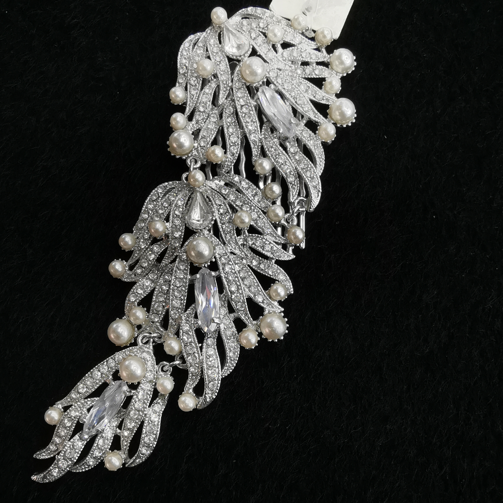French hairpin Handmade rhinestone headwear Wedding flower child headwear for children's show runway headwear
