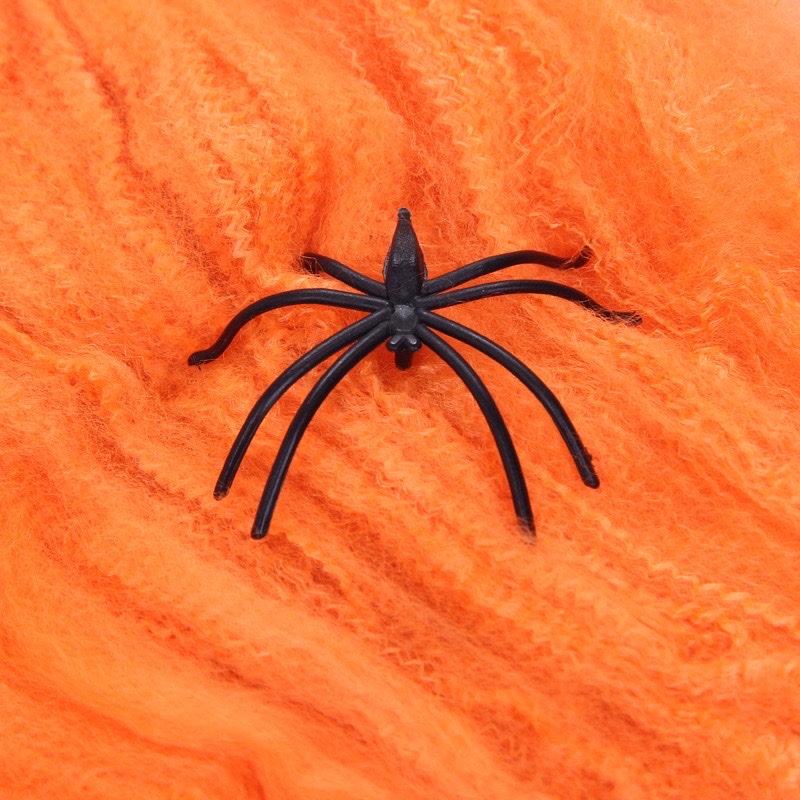 New best-selling Halloween spider cotton web accessories, haunted house horror decoration props wholesale spider webs detail image 6