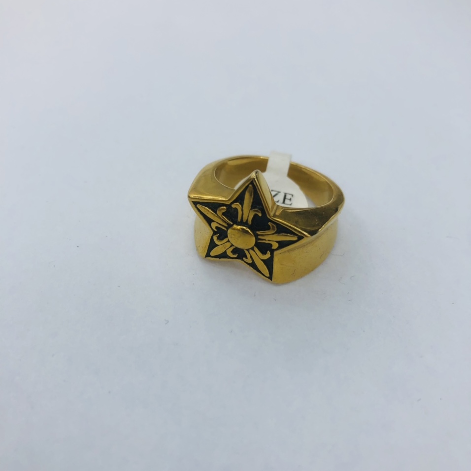 European and American trend exaggerated stainless steel men's ring 22