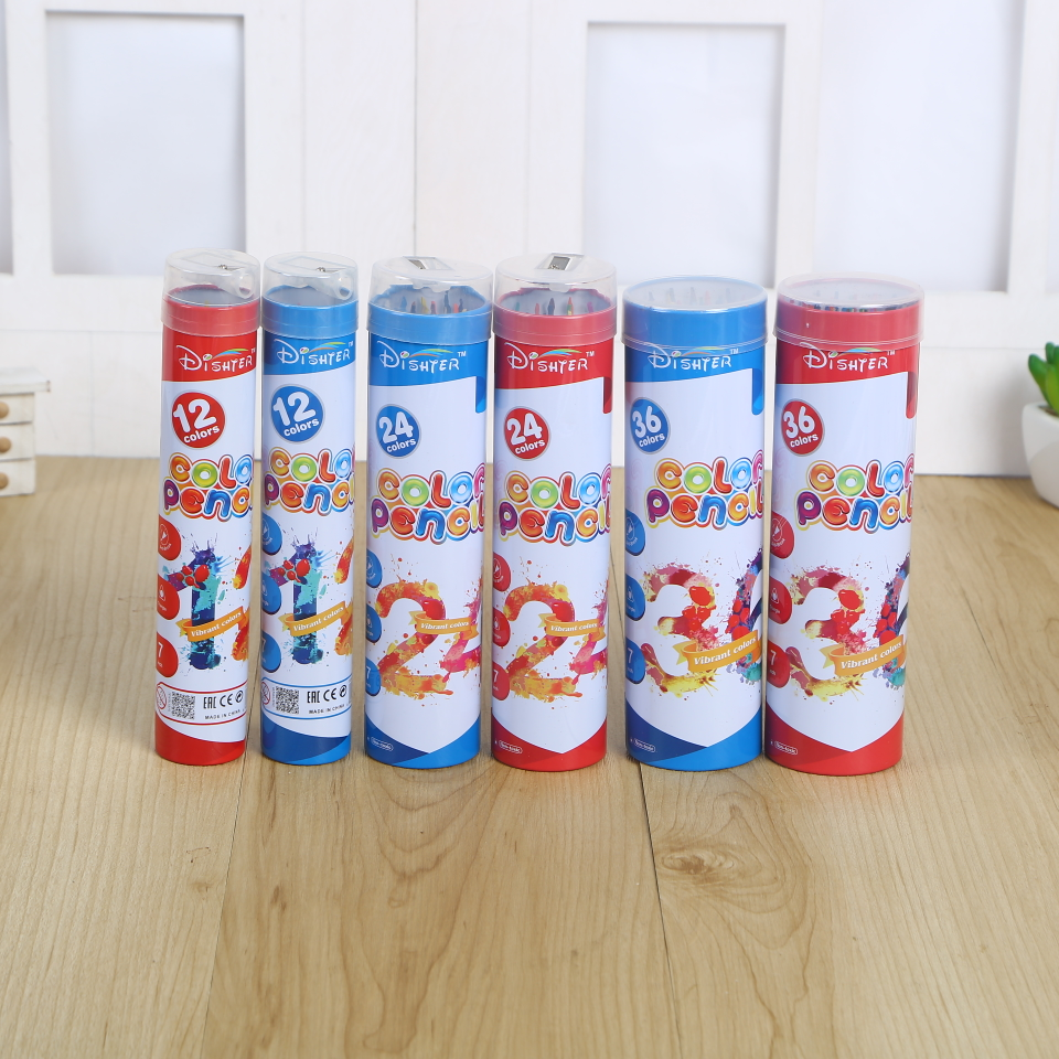 厂家直销3008-36色铁通彩铅书写工具
