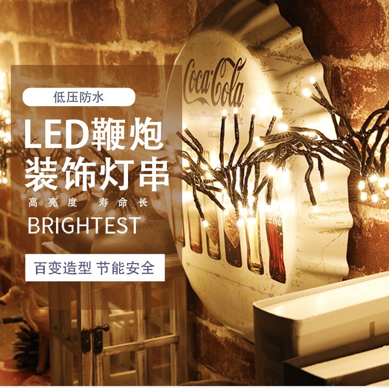 أضواء نارية أمازونية جديدة من طراز LED للتزويد بالألعاب النارية في سياق حفلات الزفاف، ومصابيح الوميض الوميض 300 3 متر باللون الأبيض الدافئ detail image 5