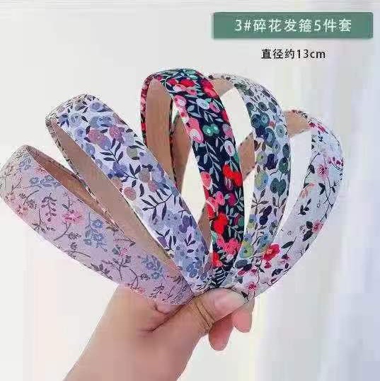 花布头扣可爱布发圈发带皮筋娟纱优雅高弹力盘发简约基础头绳发带发绳头饰发饰