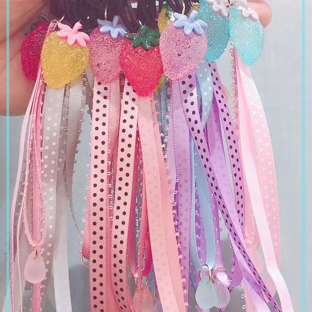 Girls fine fabric rubber band F