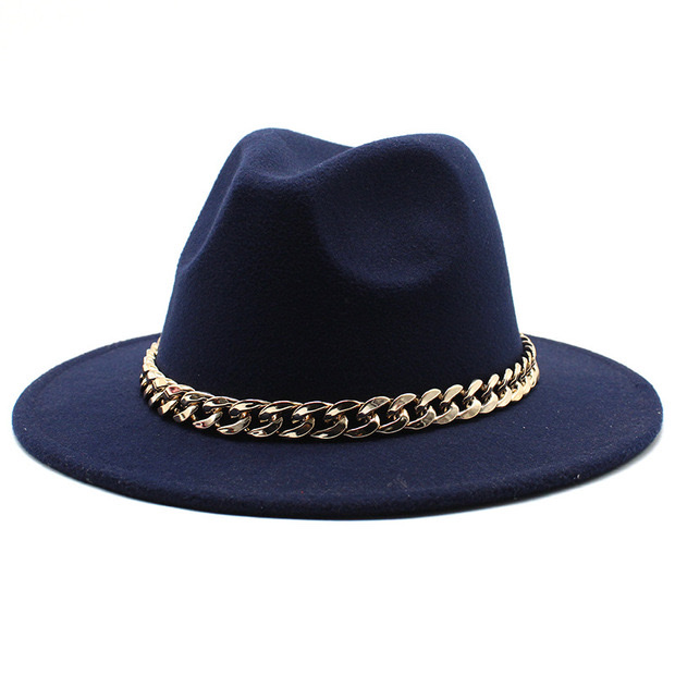 A retro Korean-style fashionable and versatile jazz hat with a flat top and black woolen top hat detail image 5